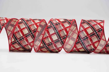 Festival Plaid Wired Ribbon_KF7134GC-14-7_natural
